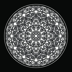 Circular pattern mandala art decoration elements