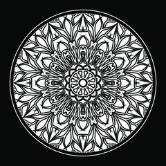 Circular pattern mandala art decoration elements