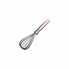 Whisk icon. Vector illustration. Confectionery tool logo.