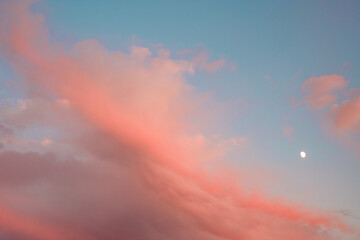 ピンクと水色の空 Pink and light blue sky