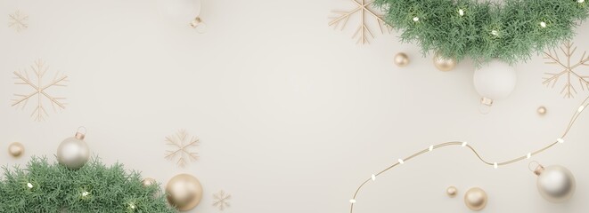 3d Banner Display for product and cosmetic presentation with Merry Christmas and Happy new year concept. Modern geometric. Platform for mock up and showing brand.