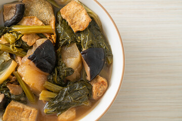Chinese vegetable stew  with tofu or mixture of vegetables soup