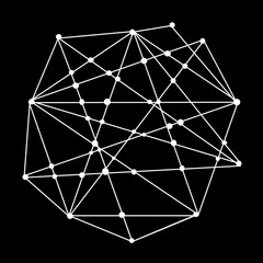 Abstract polygonal geometric nest object ,abstract design element. Background for your business.