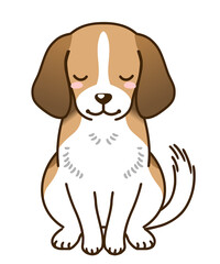 おじぎするビーグル（ハウンドカラー）