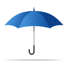 Blue umbrella vector isolated illustration