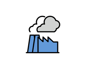 Factory premium line icon. Simple high quality pictogram. Modern outline style icons. Stroke vector illustration on a white background. 