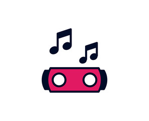 Soundspeaker flat icon. Single high quality outline symbol for web design or mobile app.  Holidays thin line signs for design logo, visit card, etc. Outline pictogram EPS10