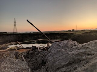 sunset in the mountains