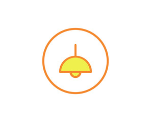 Lamp flat icon. Single high quality outline symbol for web design or mobile app.  House thin line signs for design logo, visit card, etc. Outline pictogram EPS10