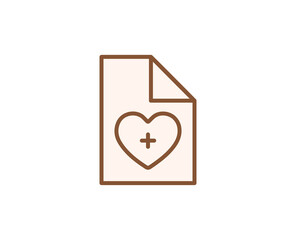 Medical blank flat icon. Thin line signs for design logo, visit card, etc. Single high-quality outline symbol for web design or mobile app. Medical outline pictogram.