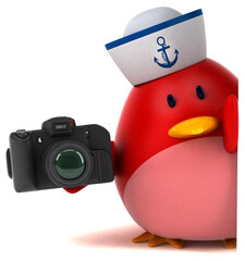 Red bird - 3D Illustration