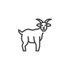 Goat animal line icon