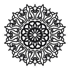 Vector round abstract circle. Mandala style.