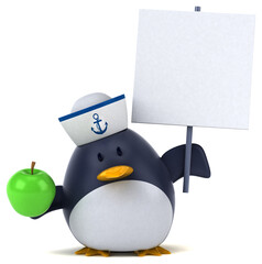 Fun penguin - 3D Illustration