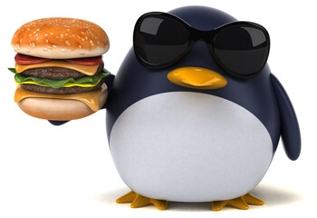 Fun penguin - 3D Illustration