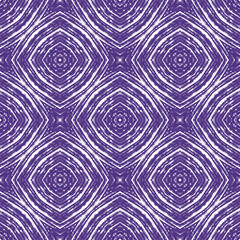 Ethnic hand painted pattern. Purple symmetrical