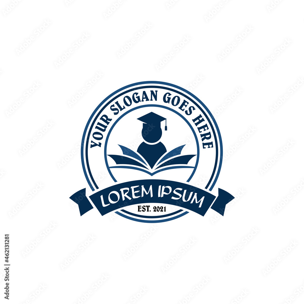 Sticker education logo , university logo vector