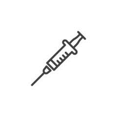 Syringe injection line icon