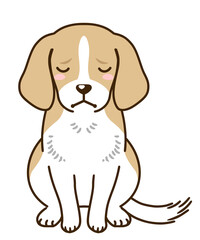 落ち込むビーグル（レモン）