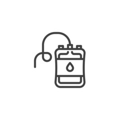 Blood bag line icon