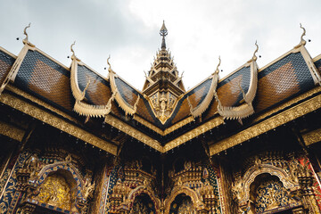 Wat Phra Buddhabat Si Roi,Golden Temple in Chiang Mai, Thailand