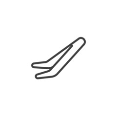 Medical tweezers line icon
