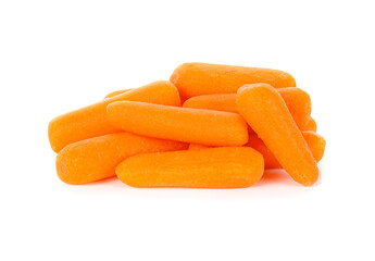 baby carrot on white background
