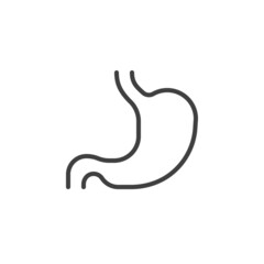 Human stomach line icon