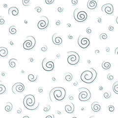 Vector illustration of an easy, airy pattern with spirals.