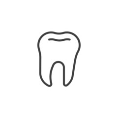 Human tooth line icon