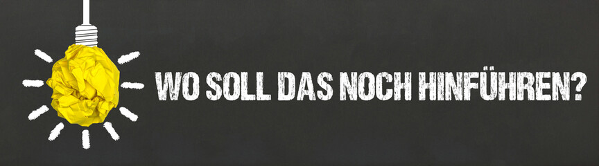 Wo soll das noch hinführen?
