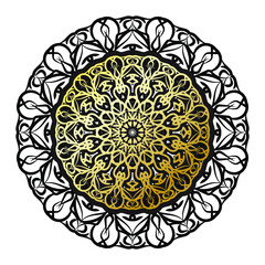 Vector round abstract circle. Luxury Mandala style.