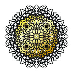 Vector round abstract circle. Luxury Mandala style.