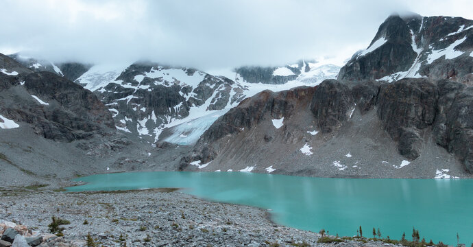 glacier in the mountains