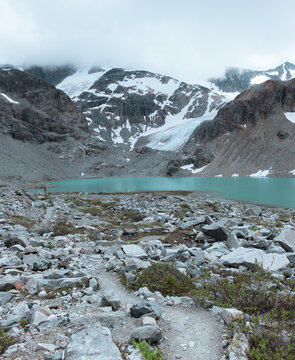 glacier in the mountains
