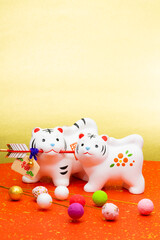 2022年の干支は壬寅（みずのえ・とら）虎　寅年の年賀状素材