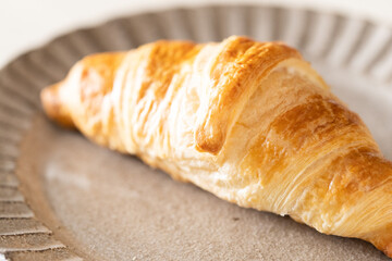 Fresh croissant for family breakfast