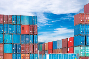 Container logistic. Cargo and shipping business. Container ship for import and export logistic....