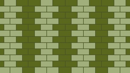 レンガテクスチャ　ランニングボンド③ グリーン