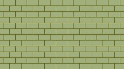 レンガテクスチャ　ランニングボンド　グリーンワントーン