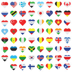 world love flags icon