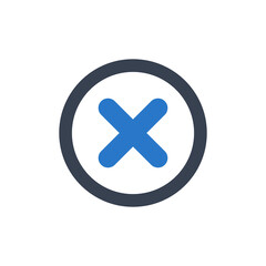 Fototapeta premium Close button icon vector graphic