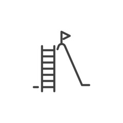 Career ladder line icon