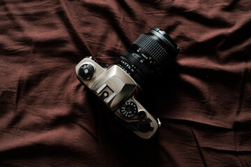 camera on black background