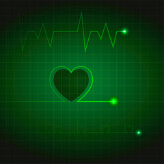 Electrocardiogram, Love pulse, heart impulse signals, signal impulse waves. Concept of life, medical recovery, In love	