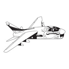 Fototapeta na wymiar plane vector illustration isolated on a white background in EPS10