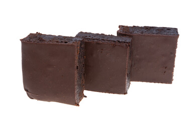chocolate american brownie isolated