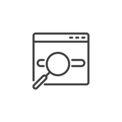 Keyword research line icon