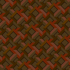 3D Rendering Geometric Square Sacred Pattern Background.