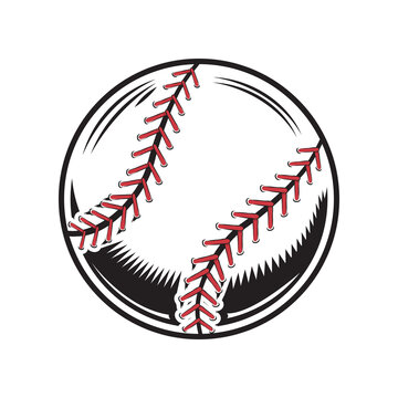 baseball design on white background. baseball Line art logos or icons. vector illustration.